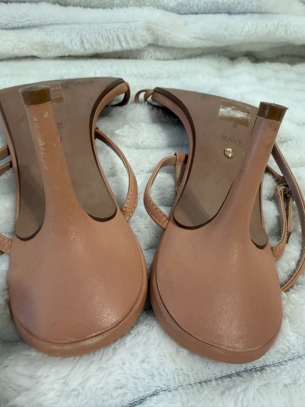 RAYE Women's Nude Strappy Heels, Size 8 - Picture 9 of 15